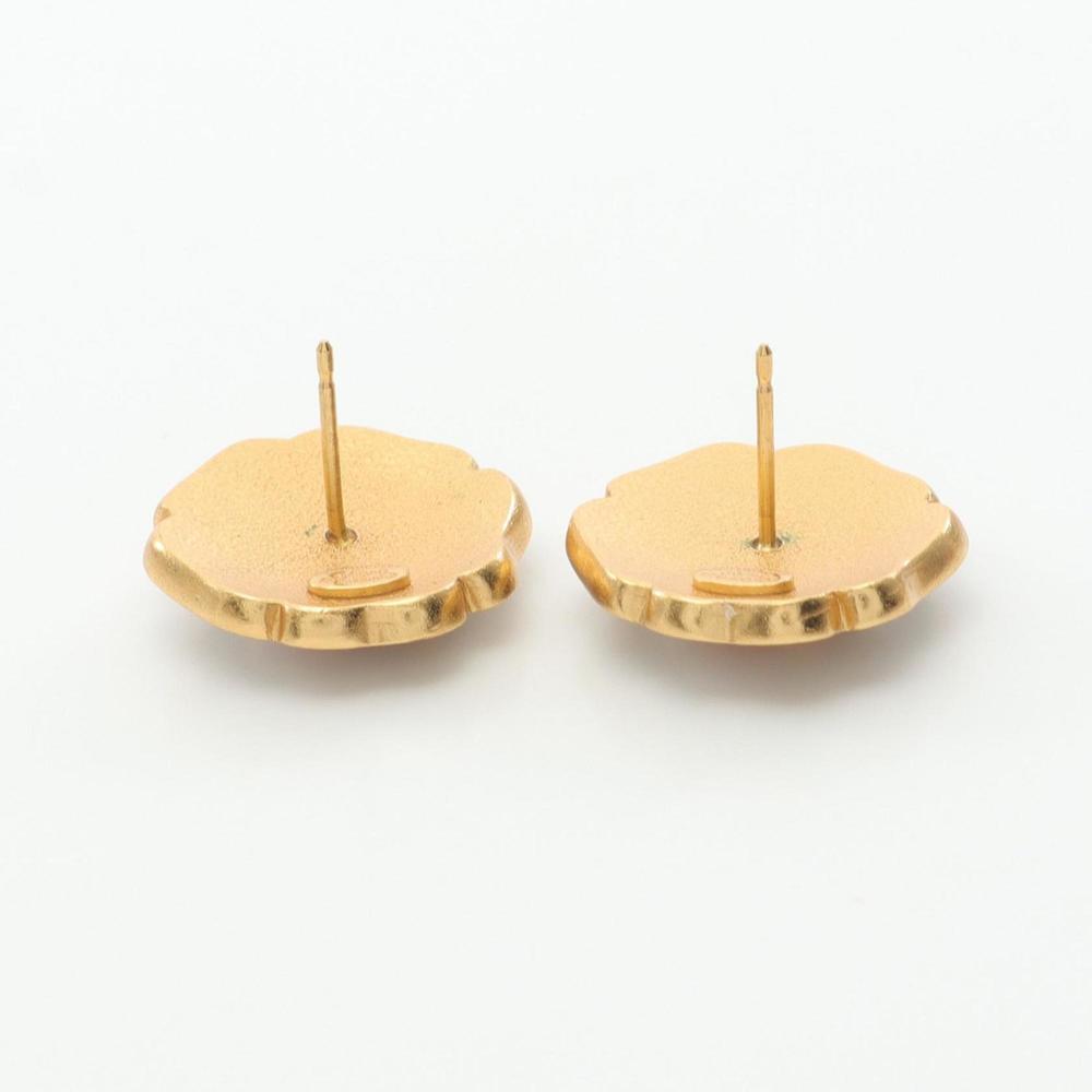 CHANEL Authentic Gold Logo Earrings - Picture 7 of 8